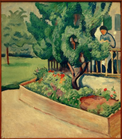 In Front of the House in Tegernsee I by August Macke